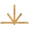 Ekena Millwork Kennewick Rough Sawn Timber Gable Bracket, Western Red Cedar, 72"W x 48"H x 4"D x 4"F, 16/12 Pitch GBW072X48X0404KEN00RWR - alternate 1